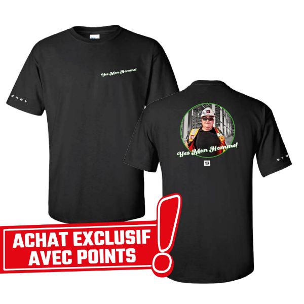 Image de T-shirt noir YES MON HOMME - S05610