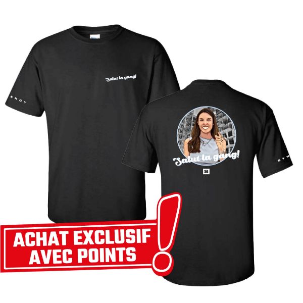 Image de T-shirt noir SALUT LA GANG - S05610