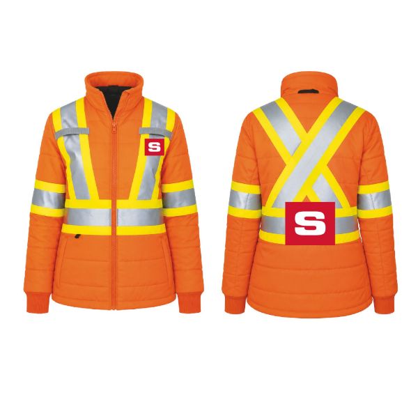 Image de FEMME - manteau matelassé 3 en 1 haute visibilité 